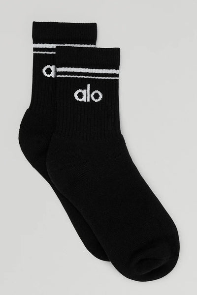 Unisex Half-Crew Sock – Black