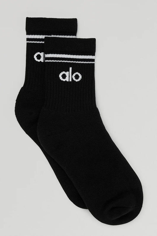 Unisex Half-Crew Sock – Black