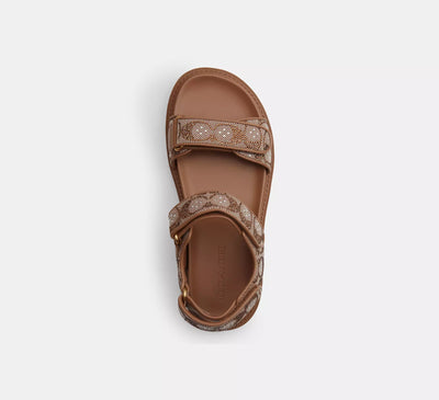 Brynn Sandal In Crystal Signature Jacquard