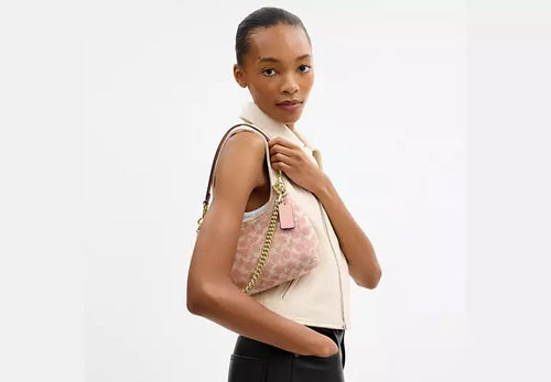 Teri Shoulder Bag In Signature Beaded Satin