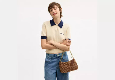 Teri Shoulder Bag In Signature Beaded Satin
