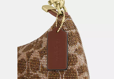 Teri Shoulder Bag In Signature Beaded Satin