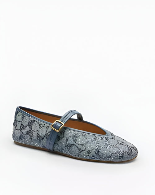 Mary Jane In Crystal Signature Denim