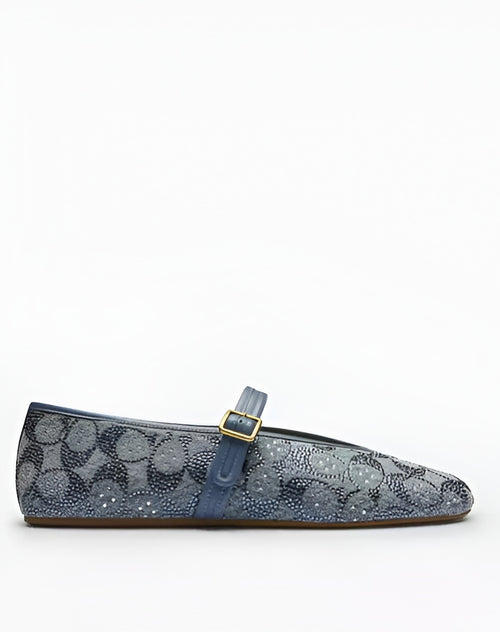 Mary Jane In Crystal Signature Denim