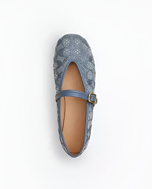 Mary Jane In Crystal Signature Denim