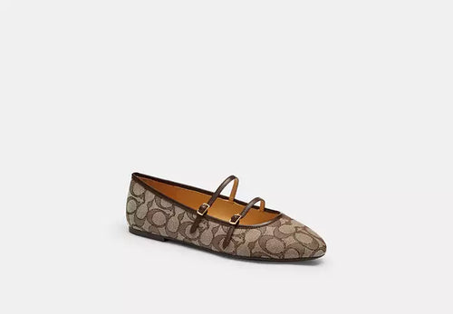 Double Buckle Mary Jane In Signature Jacquard